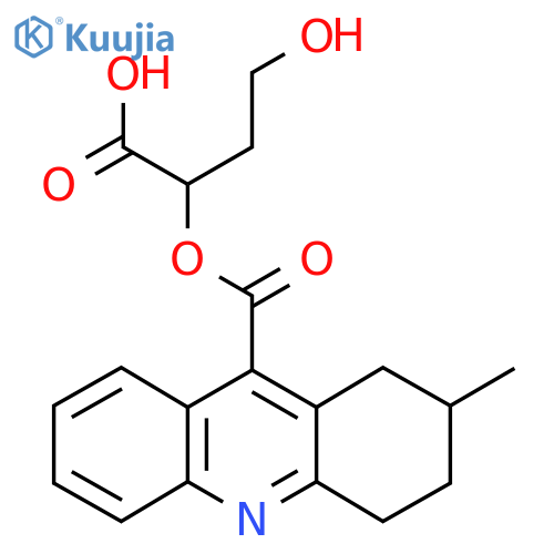 4-Hydroxy-2-(2-methyl-1,2,3,4-tetrahydroacridine-9-carbonyloxy)butanoic acid structure