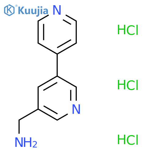1-{[3,4'-Bipyridin]-5-yl}methanamine trihydrochloride structure