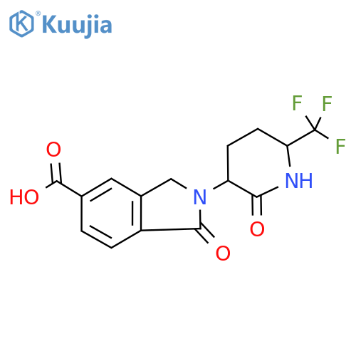 1H-Isoindole-5-carboxylic acid, 2,3-dihydro-1-oxo-2-[2-oxo-6-(trifluoromethyl)-3-piperidinyl]- structure