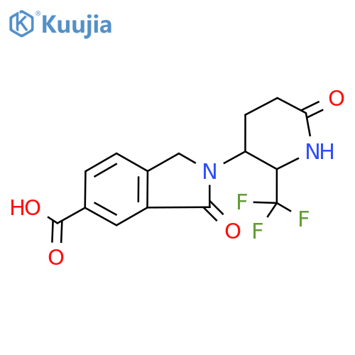 1H-Isoindole-5-carboxylic acid, 2,3-dihydro-3-oxo-2-[6-oxo-2-(trifluoromethyl)-3-piperidinyl]- structure