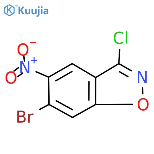 6-bromo-3-chloro-5-nitro-1,2-benzoxazole structure