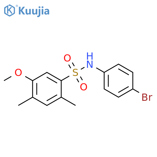 N-(4-bromophenyl)-5-methoxy-2,4-dimethylbenzene-1-sulfonamide structure