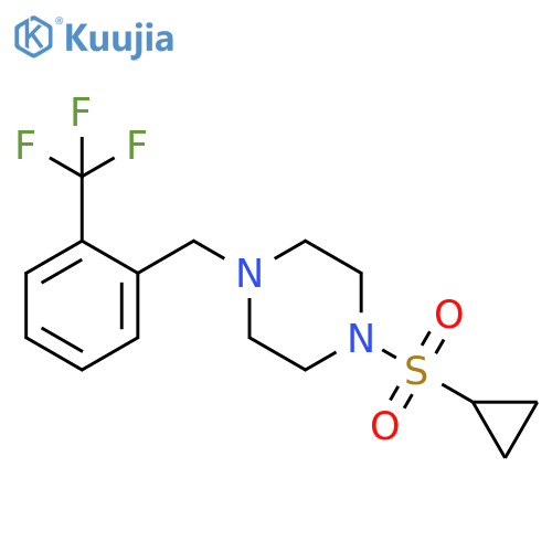 1-(cyclopropanesulfonyl)-4-{[2-(trifluoromethyl)phenyl]methyl}piperazine structure