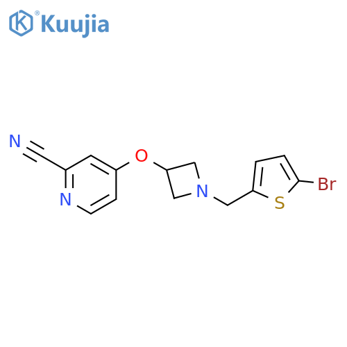 4-({1-[(5-bromothiophen-2-yl)methyl]azetidin-3-yl}oxy)pyridine-2-carbonitrile structure