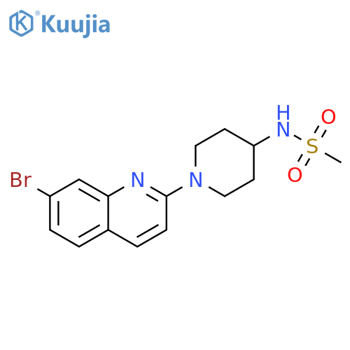 N-[1-(7-bromoquinolin-2-yl)piperidin-4-yl]methanesulfonamide structure