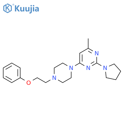 4-methyl-6-[4-(2-phenoxyethyl)piperazin-1-yl]-2-(pyrrolidin-1-yl)pyrimidine structure