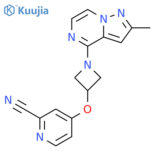 4-[(1-{2-methylpyrazolo[1,5-a]pyrazin-4-yl}azetidin-3-yl)oxy]pyridine-2-carbonitrile structure