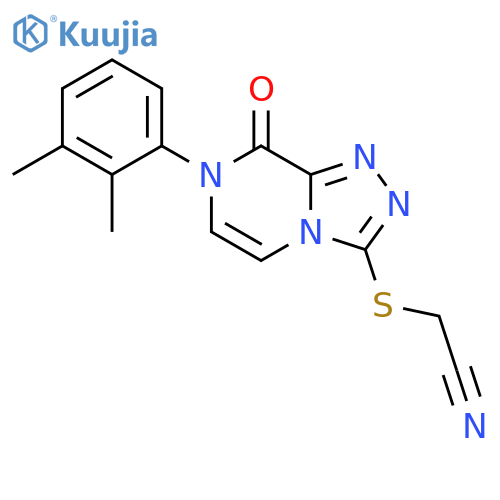 2-{[7-(2,3-dimethylphenyl)-8-oxo-7H,8H-[1,2,4]triazolo[4,3-a]pyrazin-3-yl]sulfanyl}acetonitrile structure