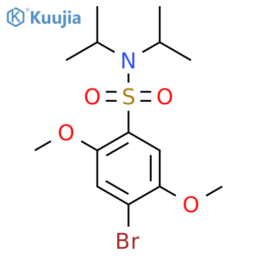 4-bromo-2,5-dimethoxy-N,N-bis(propan-2-yl)benzene-1-sulfonamide structure