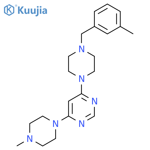 4-{4-[(3-Methylphenyl)methyl]piperazin-1-yl}-6-(4-methylpiperazin-1-yl)pyrimidine structure