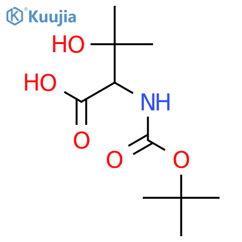 Boc-(R)-2-amino-3-hydroxy-3-methylbutanoic Acid structure