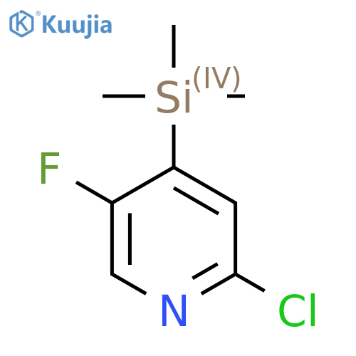 2-Chloro-5-fluoro-4-(trimethylsilyl)pyridine structure