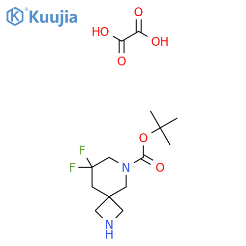 Tert-butyl 8,8-difluoro-2,6-diazaspiro[3.5]nonane-6-carboxylate;oxalic acid structure
