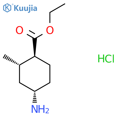 ethyl (1S,2S,4S)-4-amino-2-methyl-cyclohexanecarboxylate;hydrochloride structure