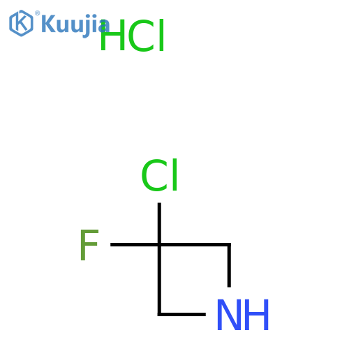 3-Chloro-3-fluoro-azetidine;hydrochloride structure