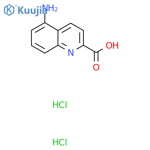 5-Aminoquinoline-2-carboxylic acid;dihydrochloride structure