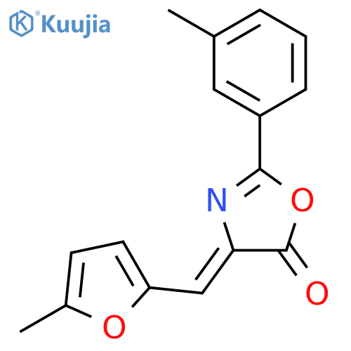 5(4H)-OXAZOLONE, 4-[(5-METHYL-2-FURANYL)METHYLENE]-2-(3-METHYLPHENYL)- structure