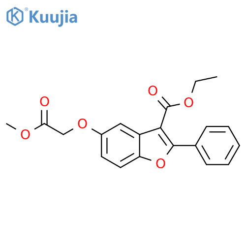 ethyl 5-(2-methoxy-2-oxoethoxy)-2-phenyl-1-benzofuran-3-carboxylate structure