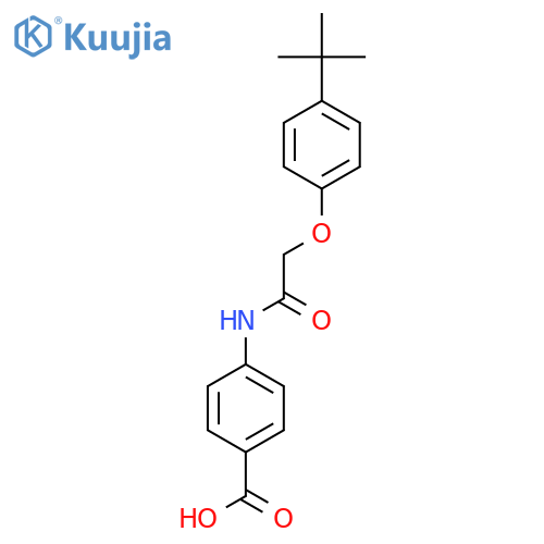 4-2-(4-tert-butylphenoxy)acetamidobenzoic acid structure