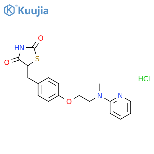 5-(4-(2-(Methyl(pyridin-2-yl)amino)ethoxy)benzyl)-thiazolidine-2,4-dione hydrochloride structure