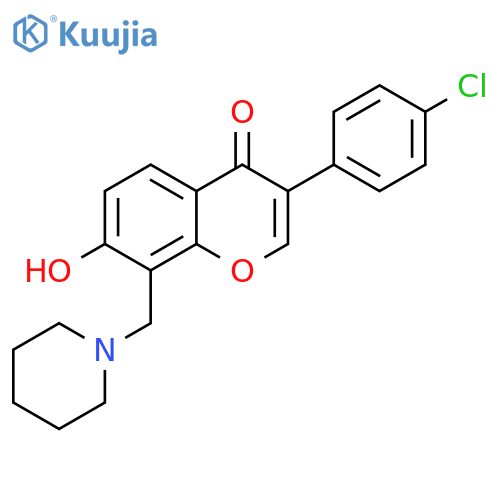 3-(4-chlorophenyl)-7-hydroxy-8-(piperidin-1-yl)methyl-4H-chromen-4-one structure