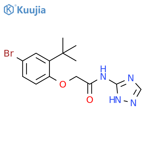 2-(4-bromo-2-tert-butylphenoxy)-N-(4H-1,2,4-triazol-3-yl)acetamide structure