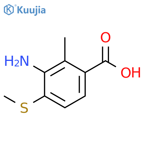 Benzoic acid,3-amino-2-methyl-4-(methylthio)- structure