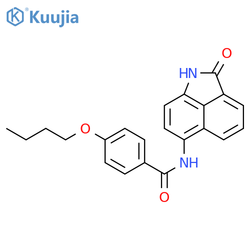 4-butoxy-N-{3-oxo-2-azatricyclo6.3.1.0^{4,12}dodeca-1(11),4(12),5,7,9-pentaen-9-yl}benzamide structure
