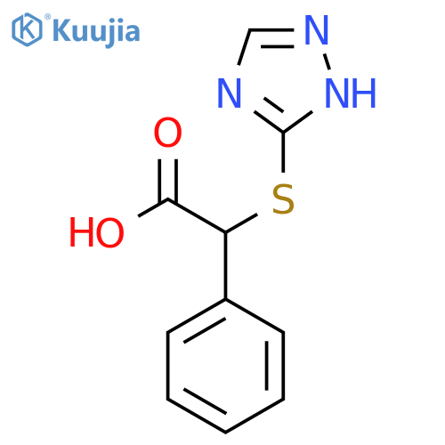 2-phenyl-2-(4H-1,2,4-triazol-3-ylsulfanyl)acetic acid structure
