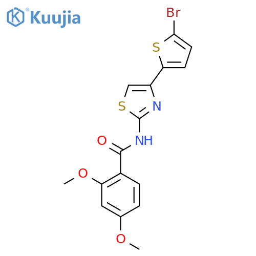 N-4-(5-bromothiophen-2-yl)-1,3-thiazol-2-yl-2,4-dimethoxybenzamide structure
