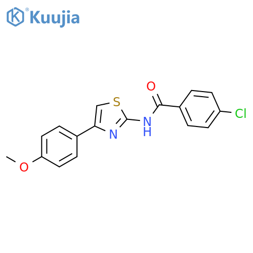 4-chloro-N-4-(4-methoxyphenyl)-1,3-thiazol-2-ylbenzamide structure