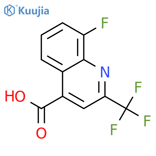 4-Quinolinecarboxylic acid, 8-fluoro-2-(trifluoromethyl)- structure