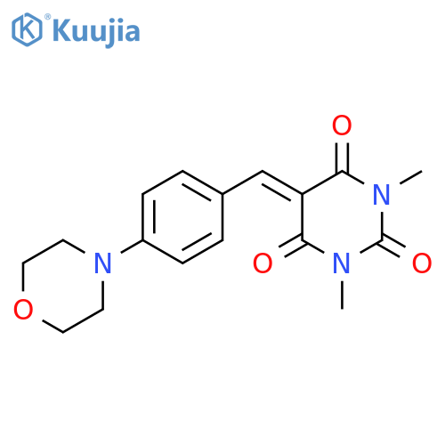 1,3-dimethyl-5-{4-(morpholin-4-yl)phenylmethylidene}-1,3-diazinane-2,4,6-trione structure