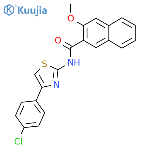N-4-(4-chlorophenyl)-1,3-thiazol-2-yl-3-methoxynaphthalene-2-carboxamide structure
