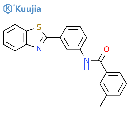 N-3-(1,3-benzothiazol-2-yl)phenyl-3-methylbenzamide structure