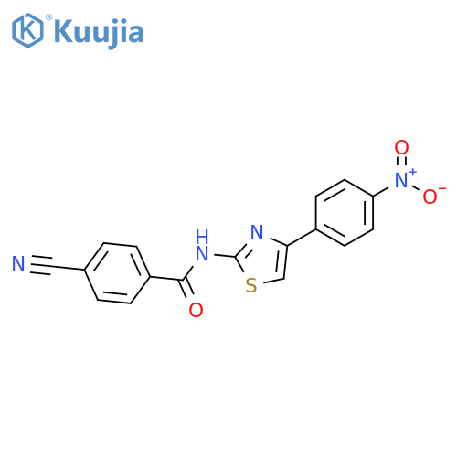 4-cyano-N-4-(4-nitrophenyl)-1,3-thiazol-2-ylbenzamide structure