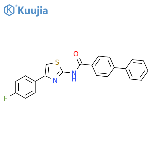 N-4-(4-fluorophenyl)-1,3-thiazol-2-yl-1,1'-biphenyl-4-carboxamide structure