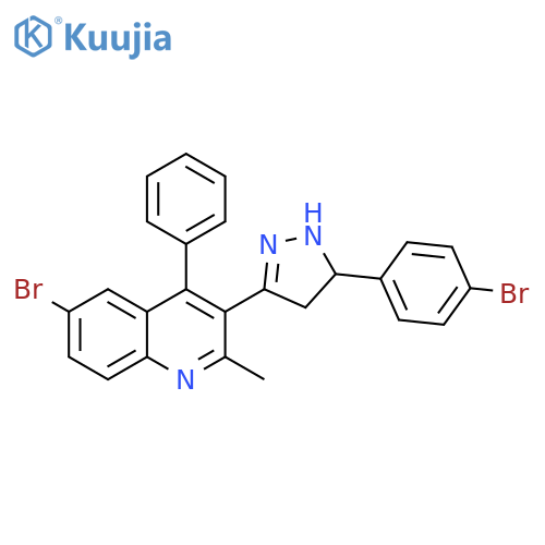 6-bromo-3-5-(4-bromophenyl)-4,5-dihydro-1H-pyrazol-3-yl-2-methyl-4-phenylquinoline structure