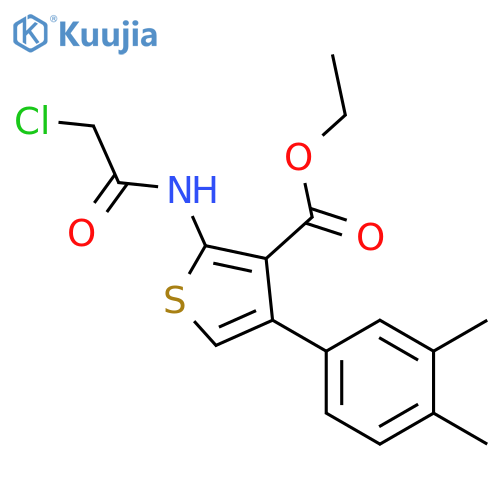 ethyl 2-(2-chloroacetamido)-4-(3,4-dimethylphenyl)thiophene-3-carboxylate structure