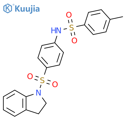 N-4-(2,3-dihydro-1H-indole-1-sulfonyl)phenyl-4-methylbenzene-1-sulfonamide structure