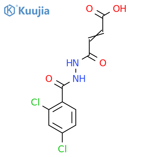 (E)-4-2-(2,4-Dichlorobenzoyl)hydrazino-4-oxo-2-butenoic acid structure