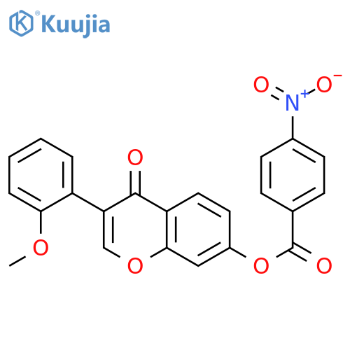 3-(2-methoxyphenyl)-4-oxo-4H-chromen-7-yl 4-nitrobenzoate structure