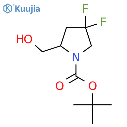 Tert-butyl 4,4-difluoro-2-(hydroxymethyl)pyrrolidine-1-carboxylate structure