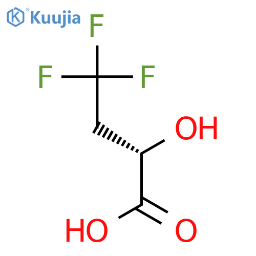 (2S)-4,4,4-trifluoro-2-hydroxybutanoic acid structure