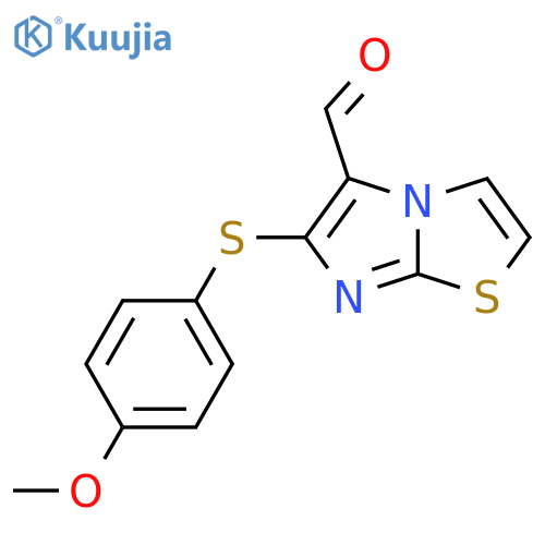 6-[(4-Methoxyphenyl)sulfanyl]imidazo[2,1-b][1,3]thiazole-5-carbaldehyde structure