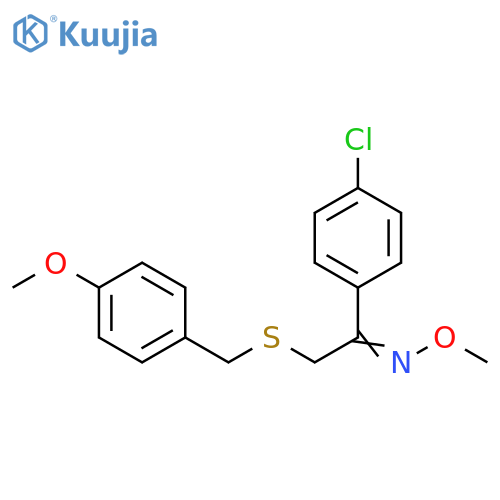 1-(4-CHLOROPHENYL)-2-[(4-METHOXYBENZYL)SULFANYL]-1-ETHANONE O-METHYLOXIME structure