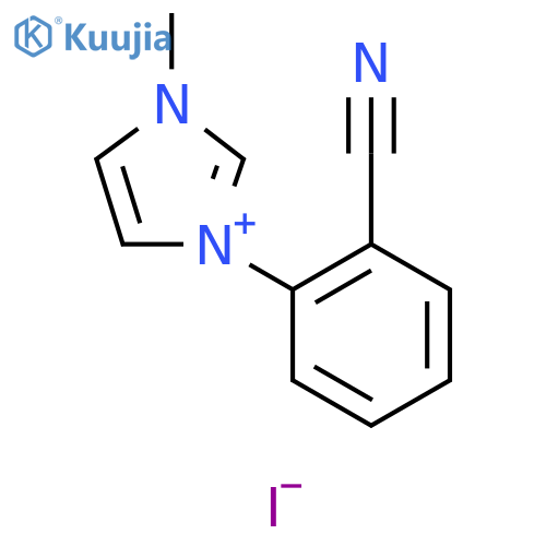 1H-Imidazolium, 3-(2-cyanophenyl)-1-methyl-, iodide (1:1) structure