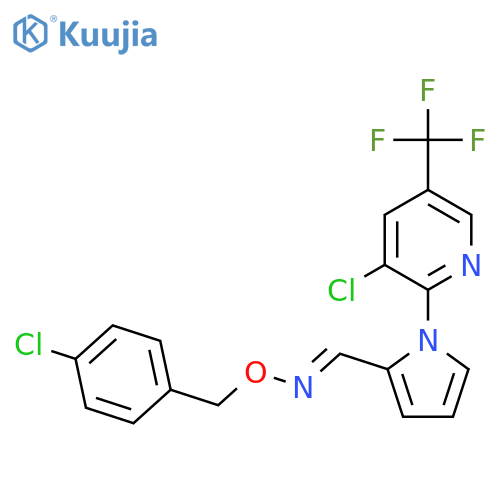 1-[3-Chloro-5-(trifluoromethyl)-2-pyridinyl]-1H-pyrrole-2-carbaldehyde O-(4-chlorobenzyl)oxime structure