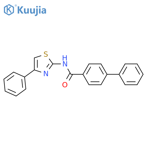 N-(4-phenyl-1,3-thiazol-2-yl)-1,1'-biphenyl-4-carboxamide structure