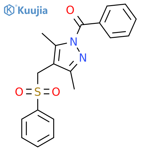(3,5-DIMETHYL-4-[(PHENYLSULFONYL)METHYL]-1H-PYRAZOL-1-YL)(PHENYL)METHANONE structure